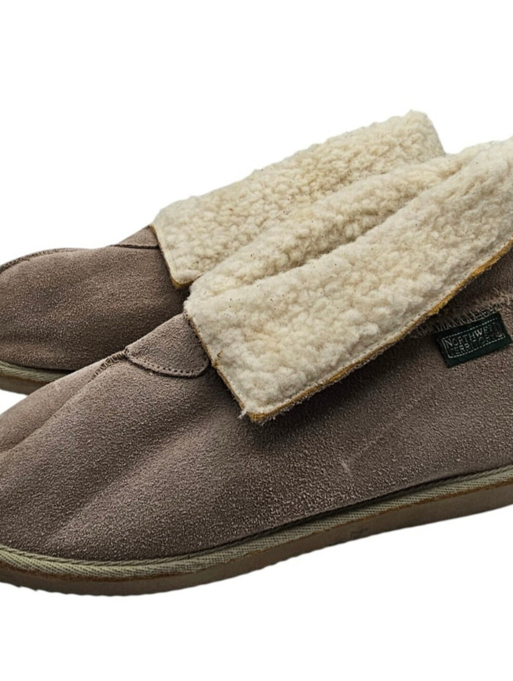 Northwest Territory Womens Sz 7 Sherpa Sheepskin Slip On Suede Booties